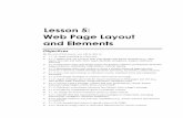 5Lesson 5: Web Page Layout and Elements · 5Lesson 5: Web Page Layout and Elements Objectives By the end of this lesson, you will be able to: 1.1.14: Apply branding to a Web site.