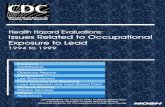 Health Hazard Evaluations: Issues Related to Occupational ... · Issues Related to Occupational Exposure to Lead 1994 to 1999 Foreword Contributors Abbreviations Obtaining Reports