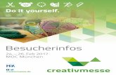 Do it yourself. - creativmesse.de · SPUNKHAUS: BuchBinden, French Stitch und Ebru Kunst, Marmorieren mit Ling und Süyümbike. (Anmeldung und weitere Informationen über ling@spunkhaus.de