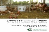 Poultry Production Guide for a 500 Layer Operation · Poultry farming on Guam can be an exciting and profitable enterprise. As a business venture, the success and profitability of