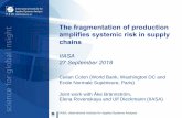 The fragmentation of production amplifies systemic risk in ... · There is a growing demand for supply chain insurance (Munsch2013 & pers. com.) Insurers inherit the complexity of