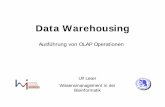 Ausführung von OLAP Operationen - informatik.hu-berlin.de · Ulf Leser Wissensmanagement in der Bioinformatik Data Warehousing Ausführung von OLAP Operationen