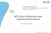 TCT/TTA Joint Seminar 2018 Disruptive Technology and 5G ...tct.or.th/images/article/tct_event/25610205/NTT-4AI-Directions... · •NTT joined AI grand challenge project: Can a robot