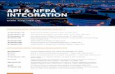 API & NFPA INTEGRATION - api.org/media/Files/Oil-and-Natural-Gas/Refining/API and... · API Standard 653 Tank Inspection, Repair, Alteration, and Reconstruction, 5th edition, 2014