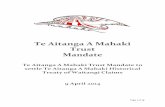 Te Aitanga A Mahaki Trust Mandate · Page 1 of 19. Te Aitanga A Mahaki. Trust Mandate. Te Aitanga A Mahaki Trust Mandate to settle Te Aitanga A Mahaki Historical Treaty of Waitangi