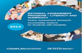 NATIONAL ASSESSMENT PROGRAM – LITERACY AND NUMERACY · NATIONAL ASSESSMENT PROGRAM – LITERACY AND NUMERACY Online Assessment Research Accessibility Options for Students with Disability
