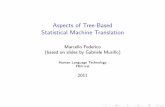 Aspects of Tree-Based Statistical Machine Translationmt-archive.info/10/MTMarathon-2011-Federico.pdf · Aspects of Tree-Based Statistical Machine Translation Marcello Federico (based