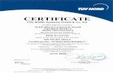 DIN EN ISO 3834... · Scope of the welding activities Only valid in relation and as an attachment to the certificate DIN EN ISO 3834 Part 2 Manufacturer: Cert.-no.. Date of issue.