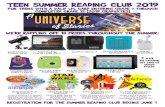 TEEN SUMMER REAdING CLUB 2019 - longwoodlibrary.org Summer... · WAY #2: ATTEND TEEN PROGRAMS You can enter your ticket into the drawing for any prize at any time, up until 1 PM on