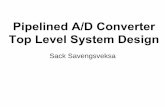 Pipelined A/D Converter Top Level System Designathena.ecs.csus.edu/~pheedley/ADC_team_docs/ADC2_adc_top_arch_review.pdf · Introduction • Most A/D are Application Driven - Video