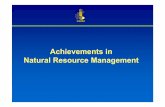 Achievements in Natural Resource Management · Community Approach The Mashreqand Maghreb Project Community Technologies Policy & Property right studies Agro -Ecological Characterization