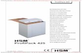 Pro Pack 425 - khd-handel.de · 1.531.999.102 b – 05/2016 proﬁ pack 425 betriebsanleitung operating instructions notice d‘utilisation manuale operativo instrucciones de servicio
