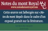Notes du mont Royal ←  · Notes du mont Royal Une ou plusieurs pages sont omises ici volontairement.  쐰