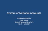System of National Accounts - seea.un.org · and build models from data within theoretical framework (interest rates, fiscal measures (increase in gov’t spending, increase in taxes,