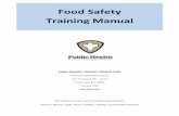 Food Safety Training Manual - rcphd.comrcphd.com/LRDHUFoodSafetyTrainingManualDraft.pdf · Food Safety Training Manual Lake Region District Health Unit Environmental Health Division