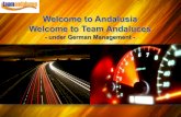 Welcome to Team Andaluces - portal.imex-frankfurt.com · International Dealer Congress VW Tiguan Dealer Incentive . A strong team – Team Andaluces Best local contacts. Insider knowledge.