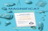 MAGNIFICAT · Summer at Magnificamp (pages 4-7) For girls entering grades 1–8 NEW! Enrichment Program (pages 8-11) For girls entering grades 7–8 Athletic Camps (pages 12-13)