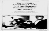 The UCSMP: Translating Grades 7-12 Mathematics ... · ZALMAN USISKIN The UCSMP: Translating Grades 7-12 Mathematics Recommendations into Reality The University of Chicago's School