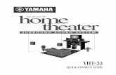 YHT-33 - Yamaha Corporation · YHT-33 QUICK-CONNECTGUIDE 3 CONNECTING AUDIO COMPONENTS NOTE: For your convenience, the Yamaha HTR-5240 receiver is equipped with two switched ac outlets