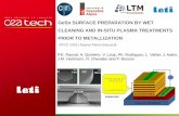 GeSn SURFACE PREPARATION BY WET CLEANING AND IN-SITU ... · GeSn SURFACE PREPARATION BY WET CLEANING AND IN-SITU PLASMA TREATMENTS PRIOR TO METALLIZATION SPCC 2018 | Raynal Pierre-Edouard|