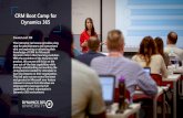 CRM Boot Camp for Dynamics 365 - assets.powerobjectsweb.com 365 University... · CRM Boot Camp for Dynamics 365 Course Level: 100 This instructor-led course provides a key step for