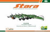 Cultivator Instruction Manual - Stara · the ground coverage, which protects the soil from the solar radiation and rain damage. Thus, this soil preparation makes provisions for the