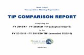 TIP COMPARISON REPORT - River to Sea TPO · River to Sea . Transportation Planning Organization . TIP COMPARISON REPORT . Comparing the . FY 2016/17 - FY 2020/21 TIP (adopted 6/22/16)