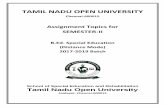 TAMIL NADU OPEN UNIVERSITY - … filetamil nadu open university b.ed.spl.ed. – batch 2017-19 assignment semester – ii sed – 211: சிமப்பு திழ் கற்பித்தல்