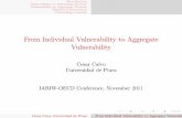 From Individual Vulnerability to Aggregate Vulnerability · Cesar Calvo Universidad de Piura IARIW-OECD Conference, November 2011 Cesar Calvo Universidad de Piura From Individual
