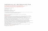 MISSALE ROMANUM - liturgi.infoliturgi.info/wiki/images/3/33/Missale_Romanum_2002.pdf · Ordo Missæ et Ordo lectionum, mutatæ sunt, sed ceteræ etiam, in quibus idem constat, recognitæ