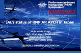 JAL’s status of RNP AR APCH in Japan 3/8... · JAL’s status of RNP AR APCH in Japan Nobumichi Akagi Flight Operations Standard, Japan Airlines (JAL) 16TH OCTOBER, 2012 . SESSION