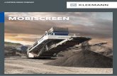 MOBILE SCREENING PLANTS MOBISCREEN · MOBISCREEN > EVOLUTION OF INNOVATION A LONG TRADITION OF EXPERTISE. For the past 100 years, KLEEMANN GmbH has been developing and manufacturing