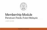 Membership Module of Persatuan Pandu Puteri Malaysia (PPPM) · Membership module –STEP 1 Go to Log Masuk to login into a account. Must be login as a Branch Admin in order to create