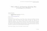 The effect of batting during the evening in cricket - Batting during the evening in...The effect of batting during the evening in cricket Eamon McGinn 3 of 29 won the toss and avoid