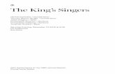 The King’s Singers · 3 PROGRAM The King’s Singers Christmas Songbook Traditional, Arr. Philip Lawson Veni, veni Emmanuel INTRODUCTION Orlandus Lassus Resonet in laudibus