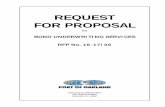 REQUEST FOR PROPOSAL - Port of Oakland · request for proposal for bond underwriting services rfp no. 16-17/06 purchasing department 530 water street oakland, ca 94607