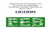 Department of Ecology and Evolutionary Biology Graduate ... · Department of Ecology and Evolutionary Biology Graduate Student Handbook ... If you have questions, Anne St. Onge, Kathy