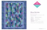 Blue Bricks - d2v8skpstyl8bm.cloudfront.net · freespiritfabrics.com 1 of 4 Blue Bricks Kaffe Fassett Collective This fun and scrappy quilt encourages you to play with color and scale.