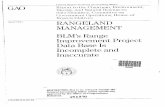 RCED-93-92 Rangeland Management: BLM's Range Improvement ...archive.gao.gov/d45t15/148995.pdf · April I!b!KI RANGELAND MANAGEMENT BLM’ s Range Improvement Prqjeet Data Base Is