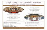 Holy Spirit ~ St. Nicholas Parishes · WEEKLY LITURGICAL CELEBRATIONS AS-All Saints SB-St. Bonaventure HS-Holy Spirit SN-St. Nicholas SUNDAY – April 28 – Sunday of Divine Mercy