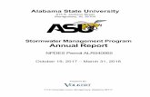 Stormwater Management Program Annual Report - alasu.edu State University... · prevention/good housekeeping for municipal operations. A narrative report for the implementation of
