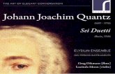 Johann Joachim Quantz - resonusclassics.com · Sei Duetti, Op. 2 (Berlin, 1759) Elysium Ensemble Greg Dikmans flute Lucinda Moon violin Johann Joachim Quantz (1697-1773) Duetto I