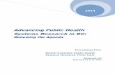 Advancing Public Health Systems Research in BC PHSSR Think... · Advancing Public Health Systems Research in BC: Renewing the Agenda BC Public Health Systems Research 4 4 2014 Executive