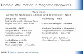 Domain Wall Motion in Magnetic Nanowires · due to spin Hall effect spin transfer torque Spin torque switching with the giant spin Hall effect of tantalum Luqiao Liu, Chi-Feng Pai,