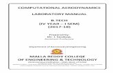 COMPUTATIONAL AERODYNAMICS LABORATORY MANUAL … Manuals/AE/IV-I/COMPUTATIONAL AERODYNAMICS... · CA LAB MANUAL Dept of ANE, MRCET i DEPARTMENT OF AERONAUTICAL ENGINEERING VISION