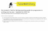 Pie Corbetts Talk for Writing teaching guide for ... · 6 – 7 yrs (Year 2) Text Structure Sentence Construction Word Structure/Language Punctuation Terminology Consolidate Year