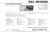 MZ-NH900 - Minidisc · MZ-NH900 2 Notes on chip component replacement • Never reuse a disconnected chip component. • Notice that the minus side of a tantalum capacitor may be
