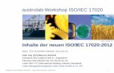 austrolab-Workshop ISO/IEC 17020 · ISO/IEC 17020:1998 ... 8.1.3 Option B (ISO 9001) 8.2 Managementsystem-Dokumentation (Option A) 8.3 Lenkung von Dokumenten (Option A) 8.4 Lenkung