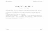 2014-2015 Geometry B Review - Montgomery County Public …€¦ · GEOMETRY B Semester Exam Review © MCPS Page 1 2014–2015 Geometry B Exam Review Notes to the student: This review