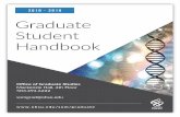 Quick Guide to Student Support Services and Resources · Page 2 | Graduate Student Handbook 2018 - 2019 . Quick Guide to Student Support Services and Resources . General Support: